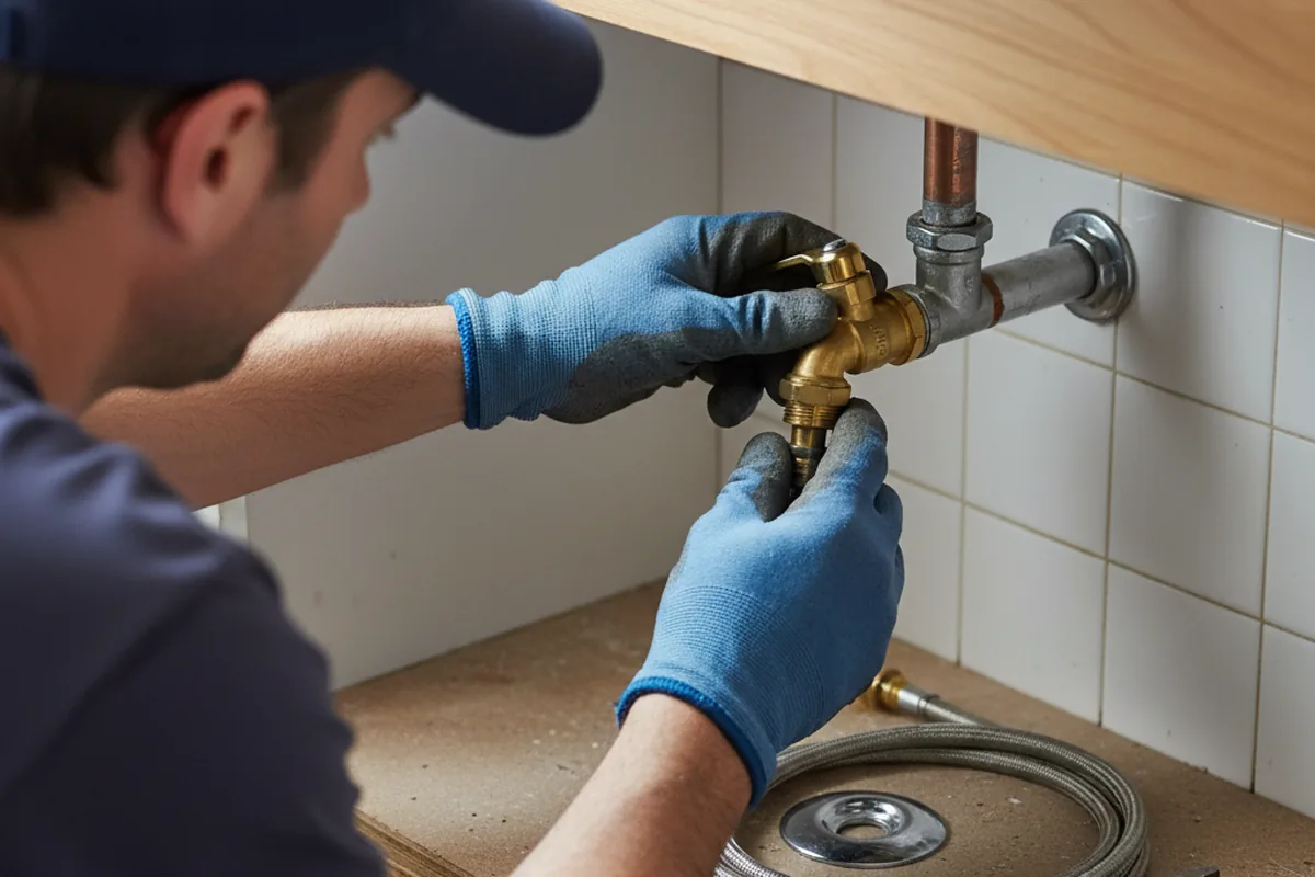 Shutoff valve and fitting work during Faucet and Fixture Repair in Womelsdorf